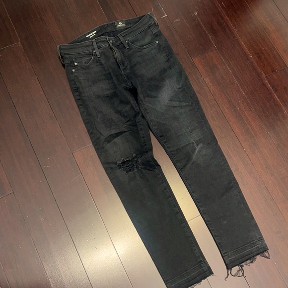 Black crop AG jeans size 24 - Picture 1 of 2